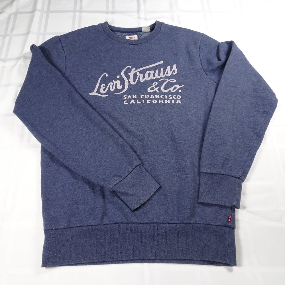Levi Straus & Co Crewneck Sweatshirt. Size M. Blue Cotton/Poly